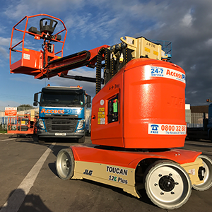 Electric Cherry Picker at Our Glasgow Depot